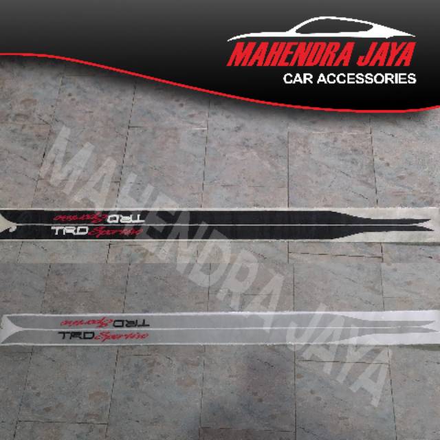 Stiker TRD Sportivo Fortuner Avanza  / Sticker Body Samping Avansa TRD Sportivo Hitam dan Silver