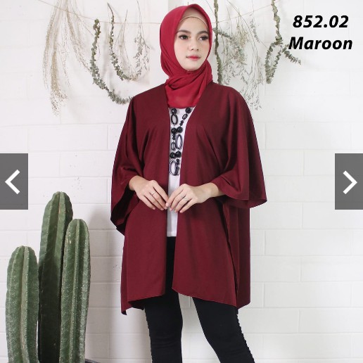 BD 852 CARDIGAN - ABG OUTER POLOS HYGET LUARAN PENDEK CANTIK KANTOR KERJA MURAH MUSLIMAH CANTIK RENA