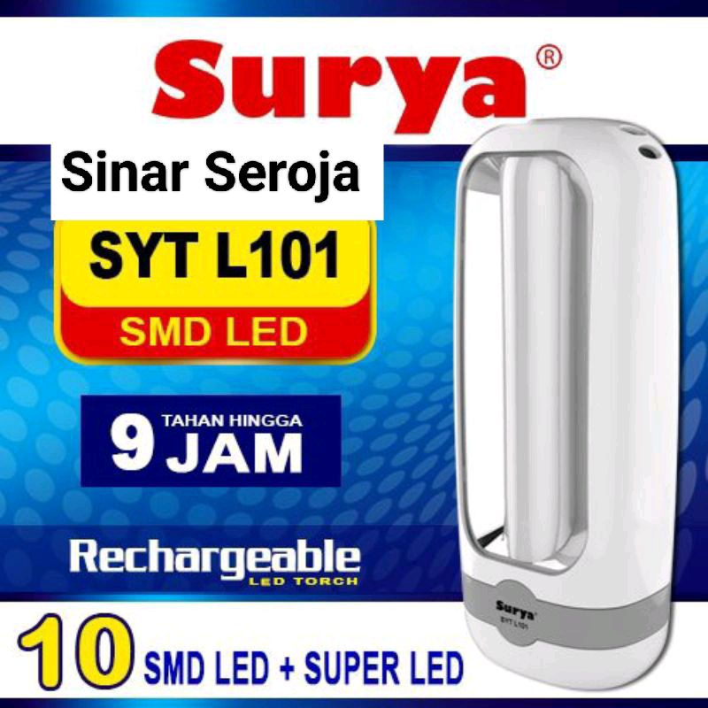 Lampu Emergency + Senter LED SMD+1W Recharge SYT L101  SYT L103 Surya  L 101 surya / SYT L 103 Surya