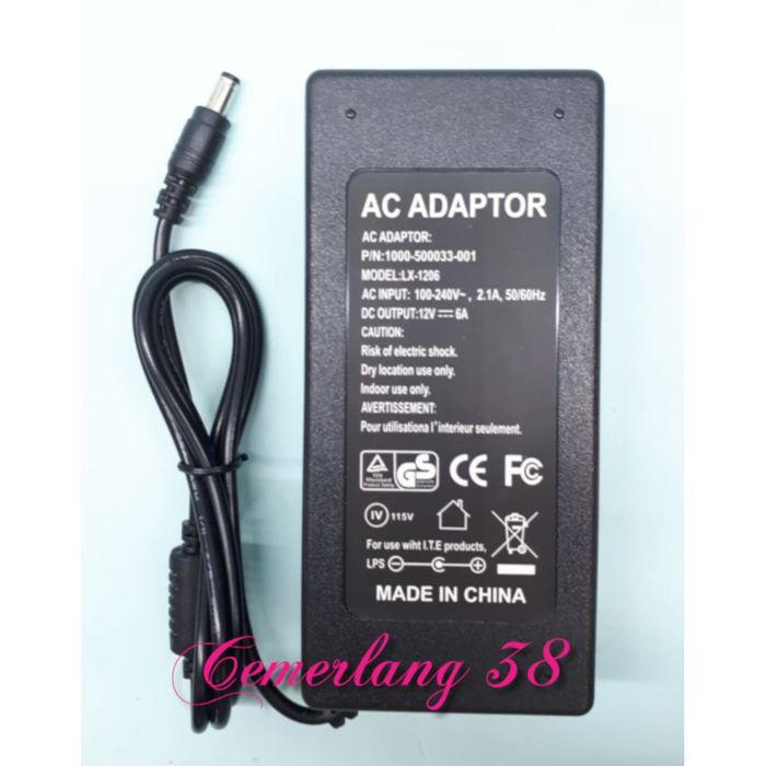 Switching Adaptor-Switching Power Supply Plastik 12V 6A