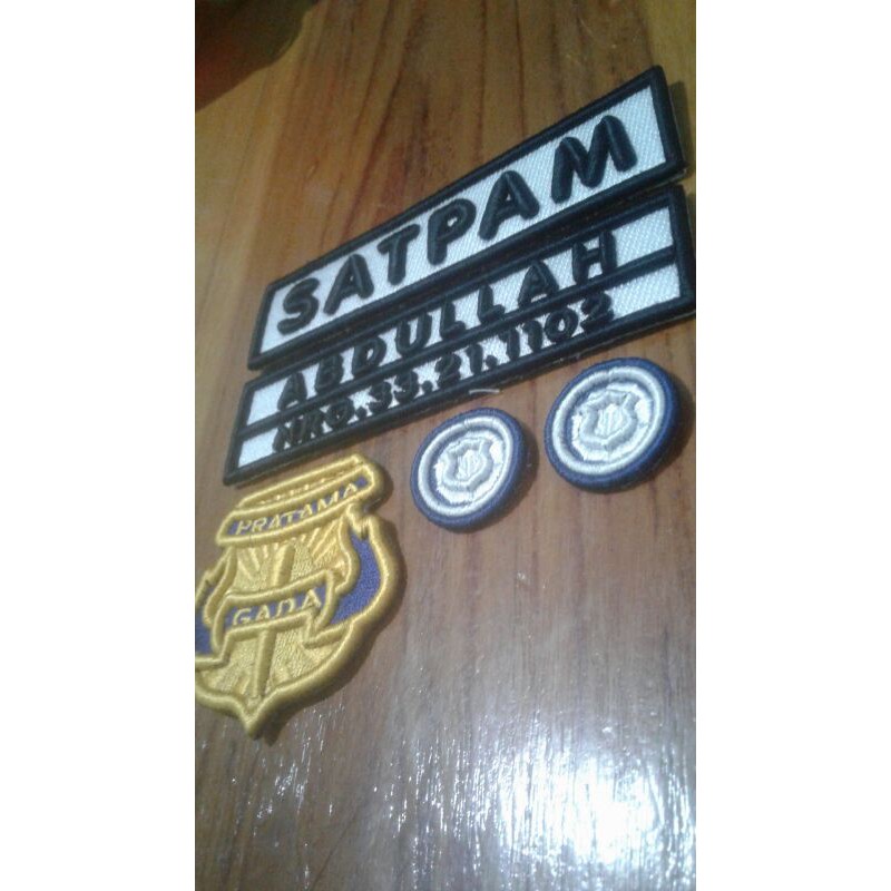 Atribut Satpam Bordiran Timbul