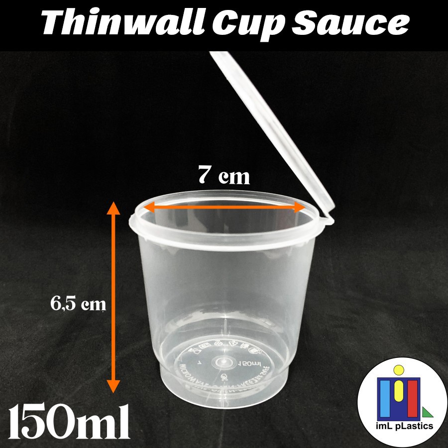 Tempat Saos Plastik 150ml / Cup Sambal/Cup Sauce Libra - set 25pcs