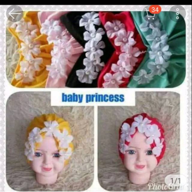 Turban bayi / Turban Princess / turban bunga / Ciput Anak Perempuan / Ciput Premium