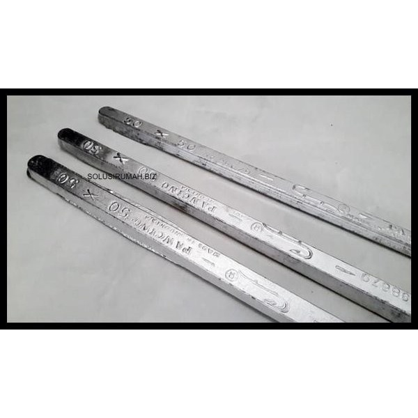 Timah batangan 50 x 50 cap PANCING perkg batang patri 1kg 1 kilo / kg