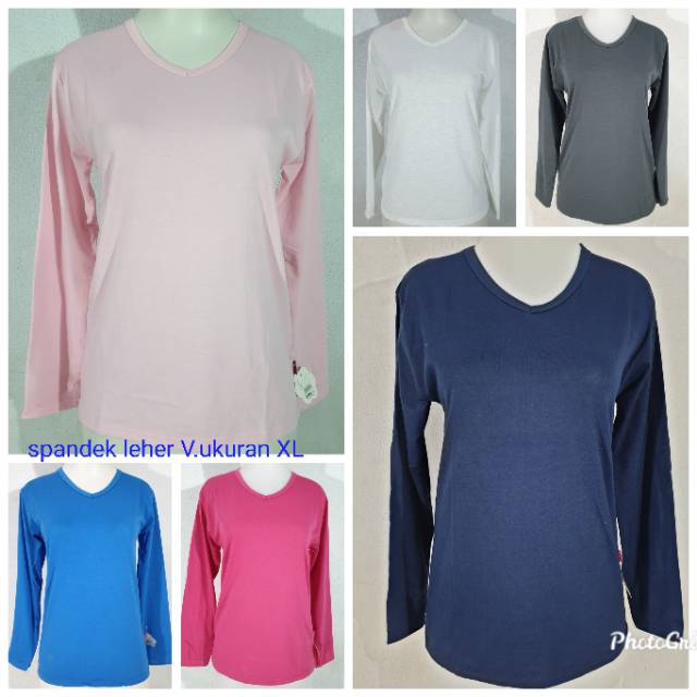 BH 100 Meygrosir Spandek leher V neck  XL pjg polosan