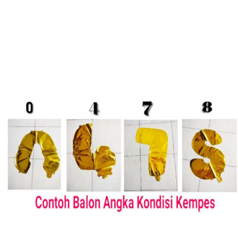 GOLD huruf nya DOFF Balon foil huruf Y Z angka 0-9 ukuran ± 40 cm warna angka nya GLOSSY  / SILVER / BIRU / PINK abjad alfabet nama