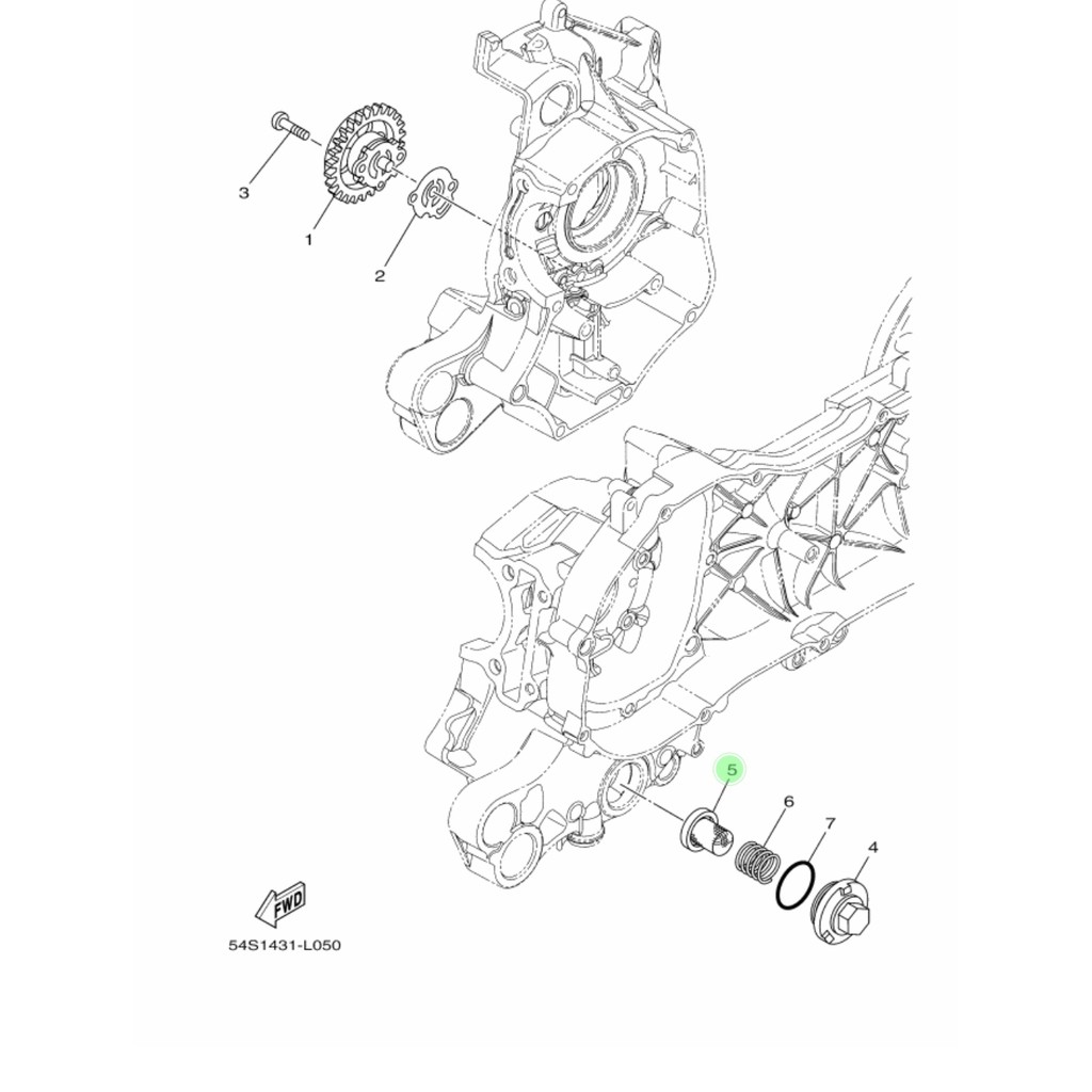 FILTER SARINGAN BAUT OLI MESIN BAWAH MIO M3 S Z SOUL GT FINO XRIDE X RIDE 125 ORIGINAL YGP 54P-E3411-00