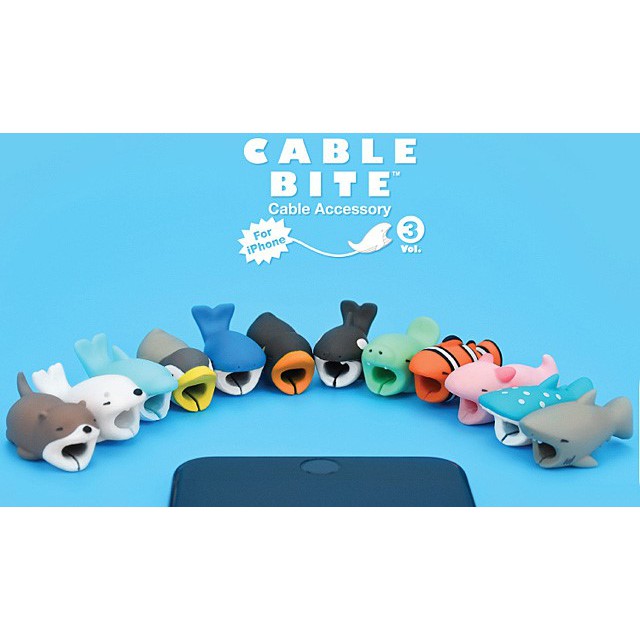 Animal Cable Bite For IPhone Pelindung Kabel Kepala Colokan Charger Data Lucu Part 2