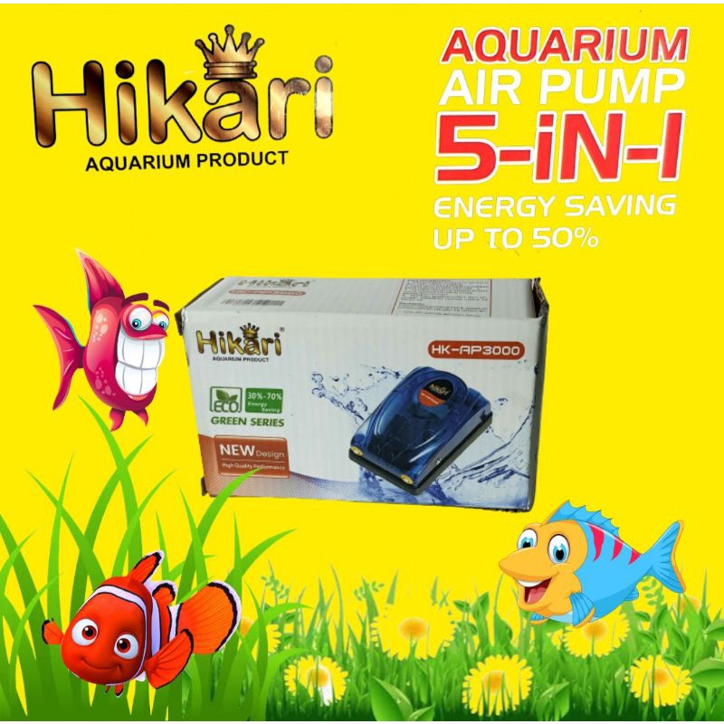 AIR PUMP HIKARI AP 3000 AERATOR AQUARIUM 2 OUTPUT