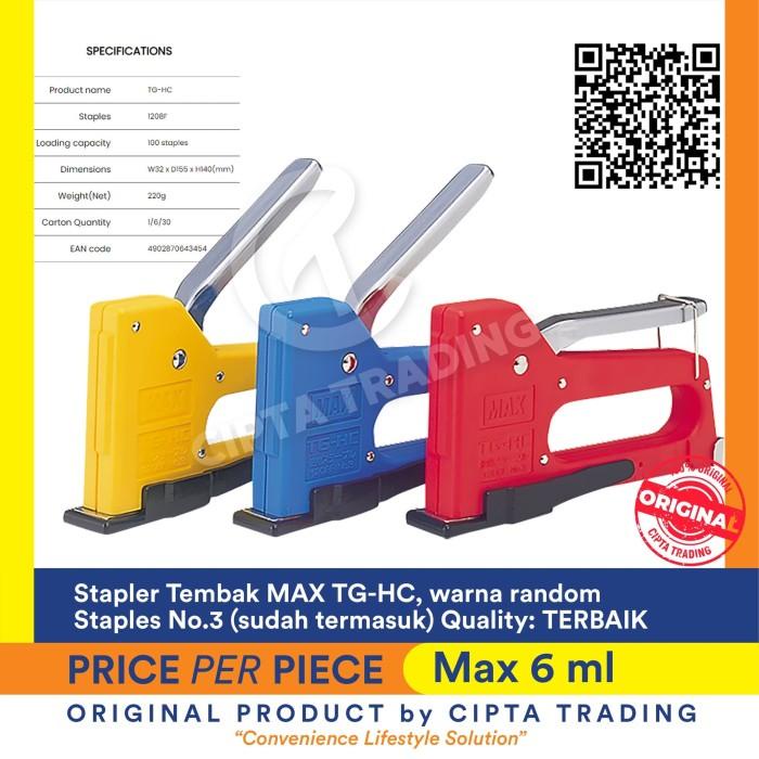 

Staples | Stapler - Max - Gun Tacker Tg-Hc ( Stapler Tembak ) Murah Baru