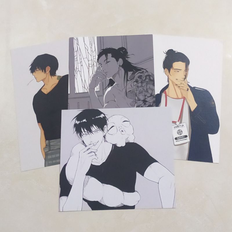 Set bundle preloved animerch jujutsu kaisen jjk postcard artprint anime merch