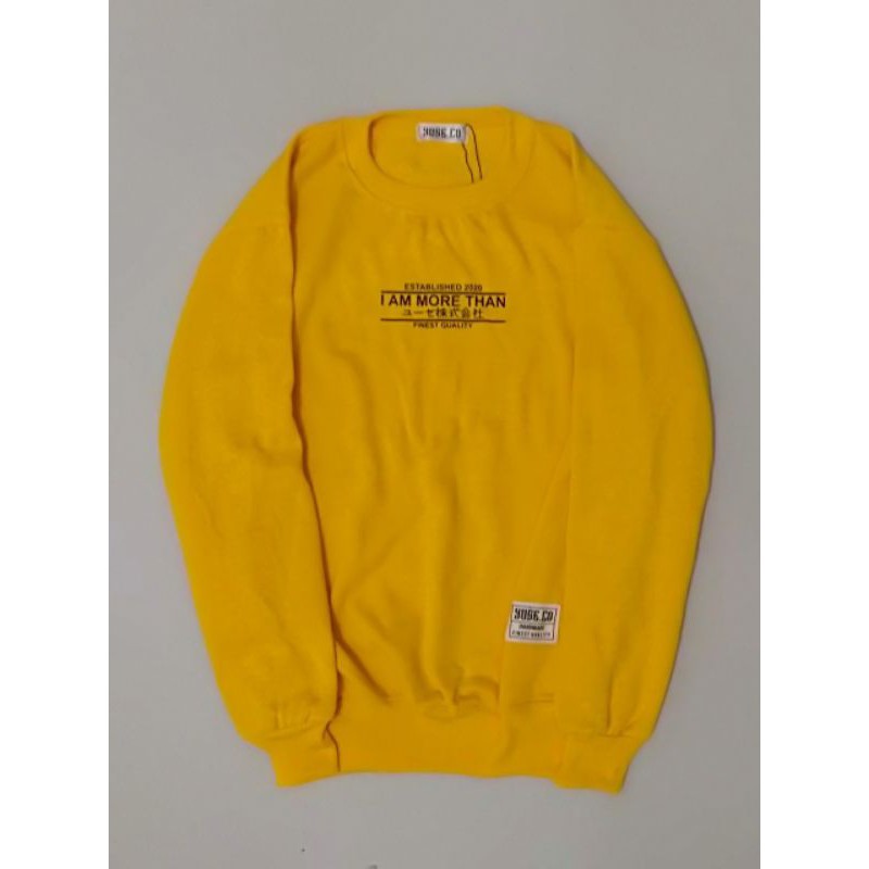 JAKET SWEATER CREWNECK YUSE YELLOW UNISEX PREMIUM