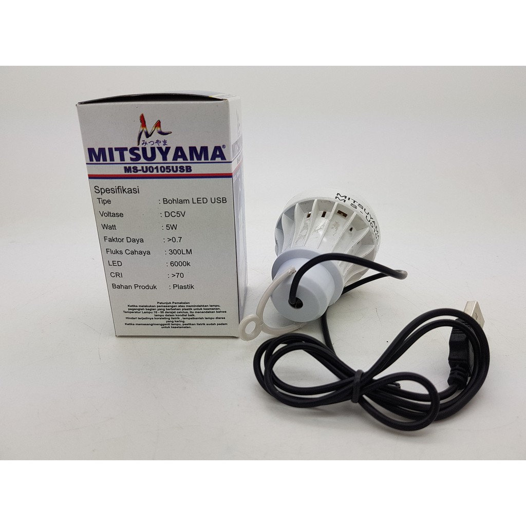 Lampu LED USB 5 watt Merk MITSUYAMA panjang kabel 1.5 meter