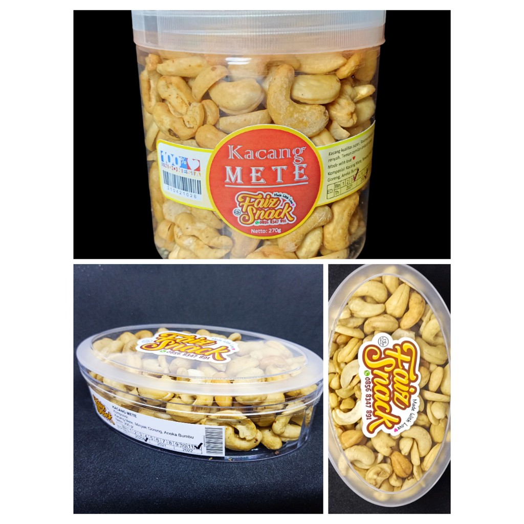 

Kacang Mete / Mede Kemasan Toples Bulat / Oval 165g / 270G