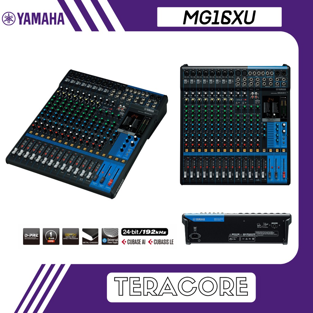 Yamaha MG16XU MG16 MG-16-XU Mixer USB 16 Input 8 Channel Original