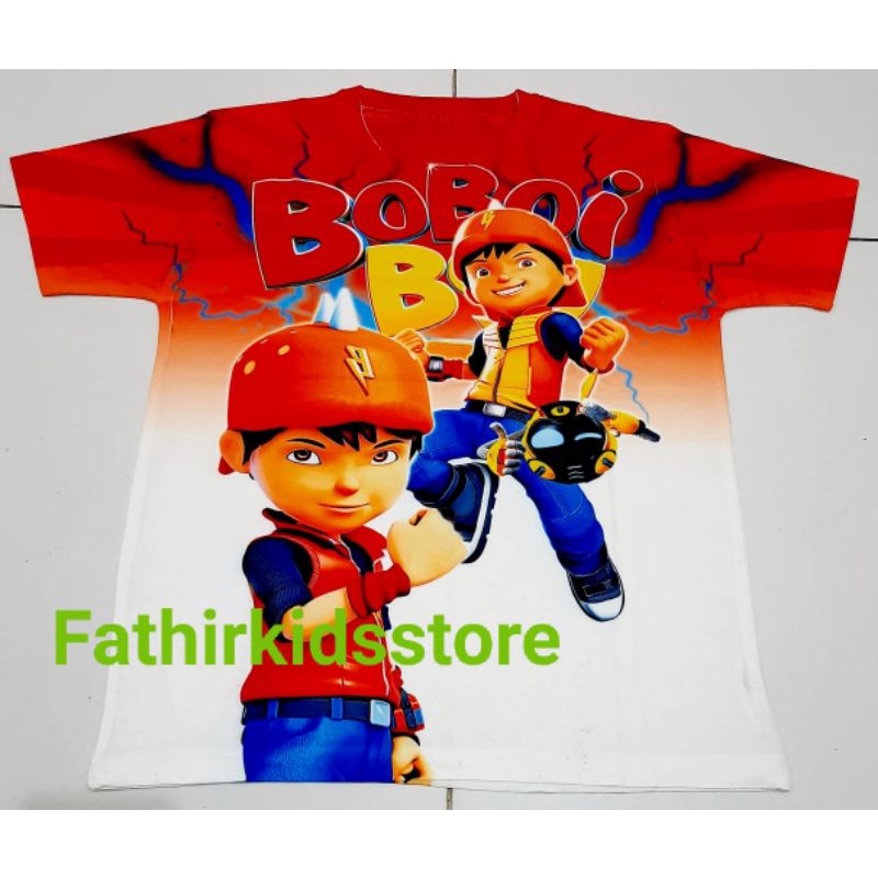 ATASAN ANAK KARAKTER BOBOIBOY DAN FREEFIRE USIA 9,10,11,12THN