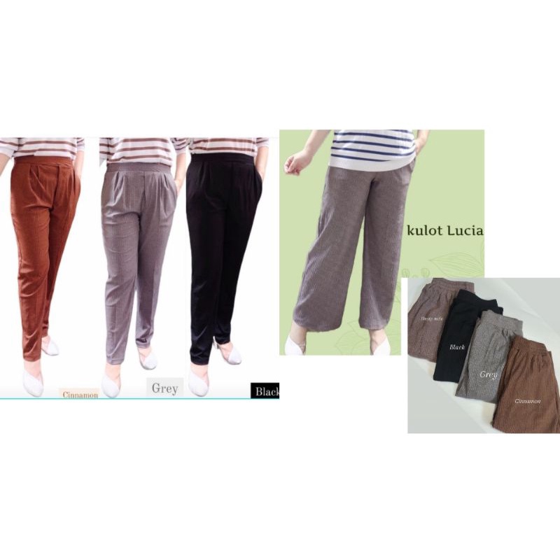 celana slim/celana daily/celana strech Lucia pants/kulot lucia muat sampai BB 80-85kg