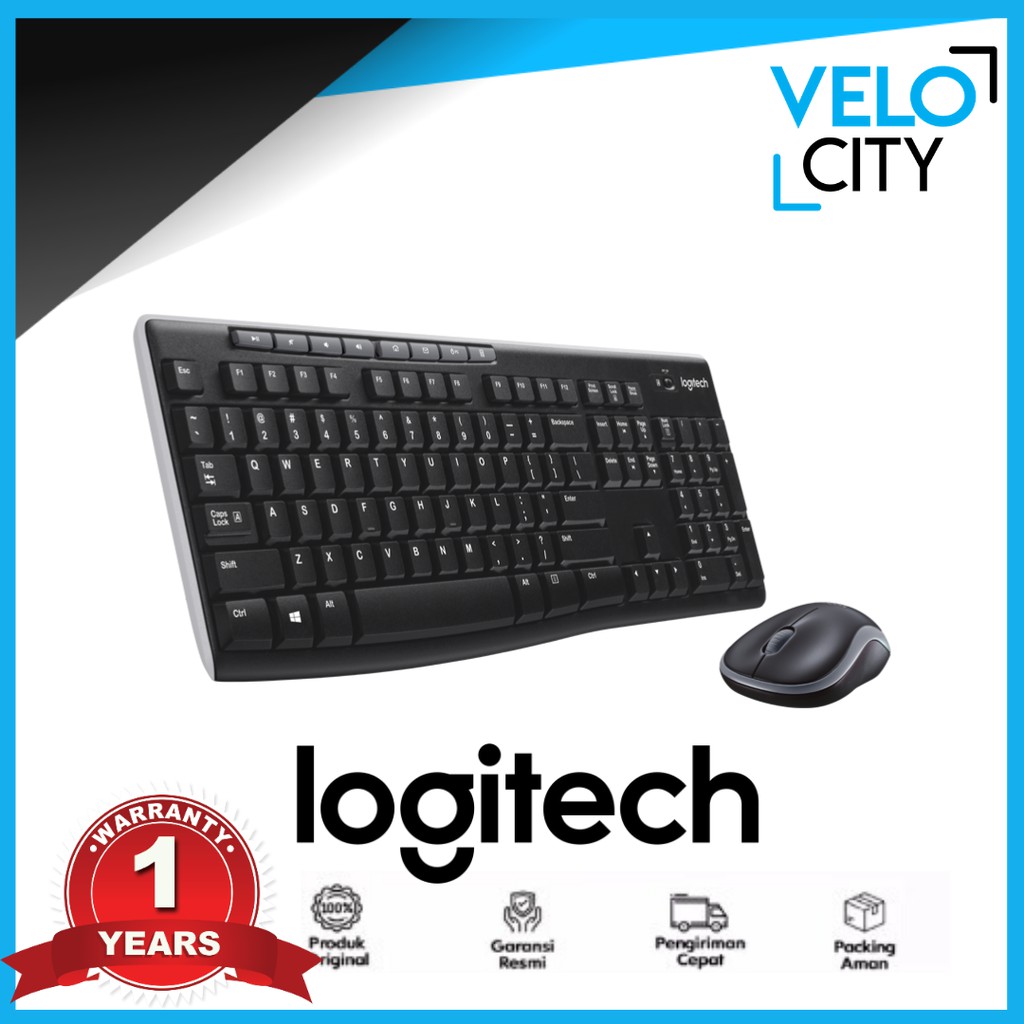 Logitech MK270 Wireless Keyboard + Mouse Original Garansi 1 Tahun