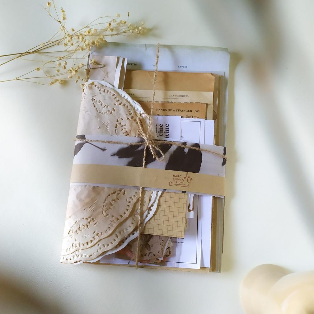 

[PRODUK JZ6NO] Journal Kit Bujo Vintage Journaling Kit Aesthetic Jurnal Kit 120pcs Medium Bundle 0HQ