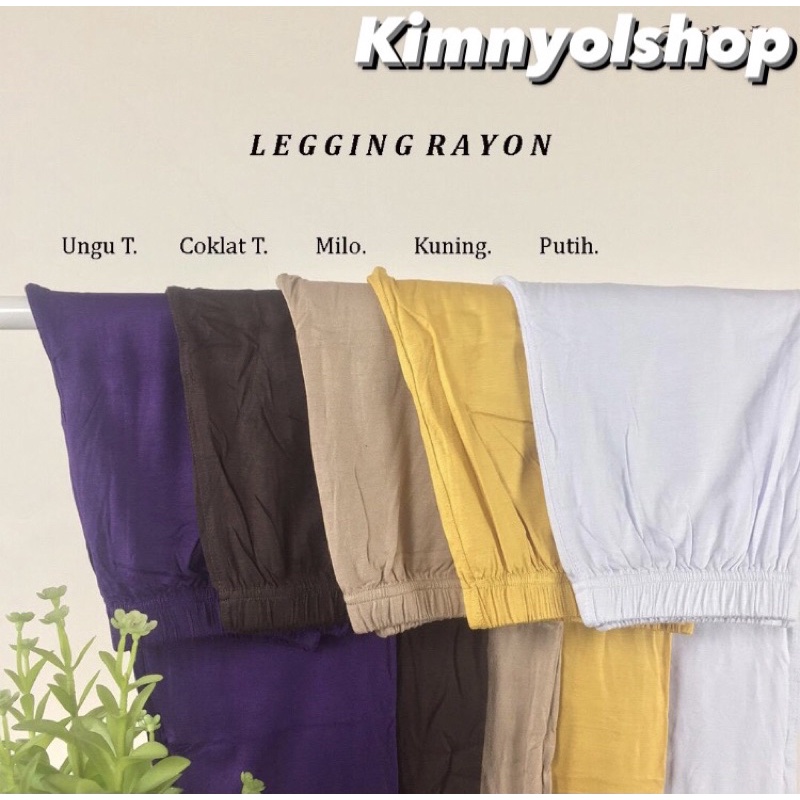 Legging Basic Rayon Premium, Legging Bahan Rayon Super Premium, Legging adem, Legging Dewasa