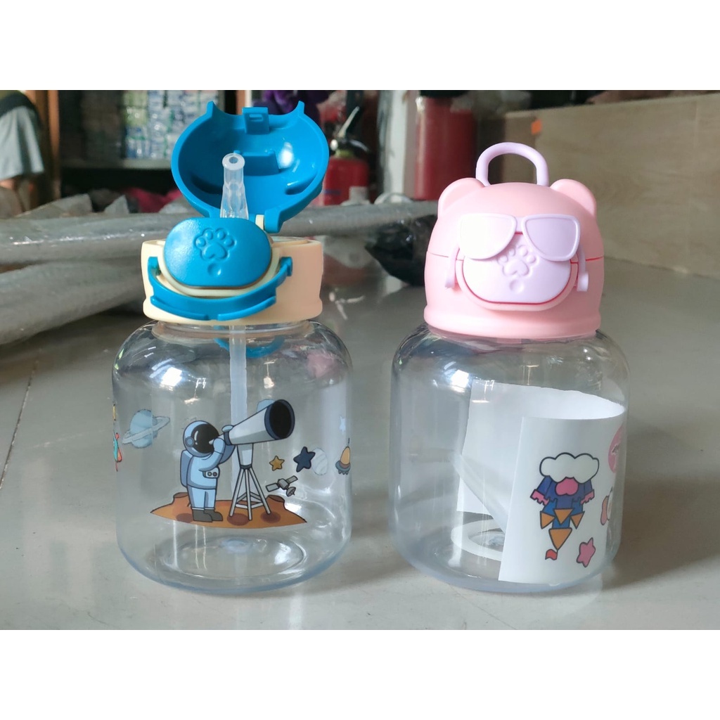 BOTOL MINUM ANAK BALITA TRAINING CUP BABY KARAKTER BEAR KLIP IMUT FREE STIKER