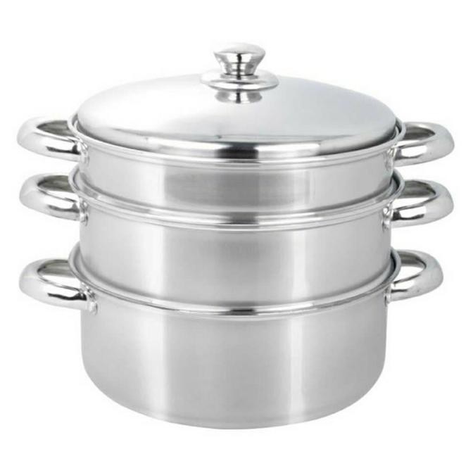 GOLDEN FLYING FISH STMR01336 PANCI STEAMER KUKUS STAINLESS 3 SUSUN