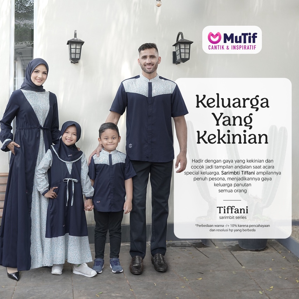 SARIMBIT MUTIF TIFFANI - ALACHWAN Navy Blazer | Sarimbit Keluarga ORI MUTIF | COD