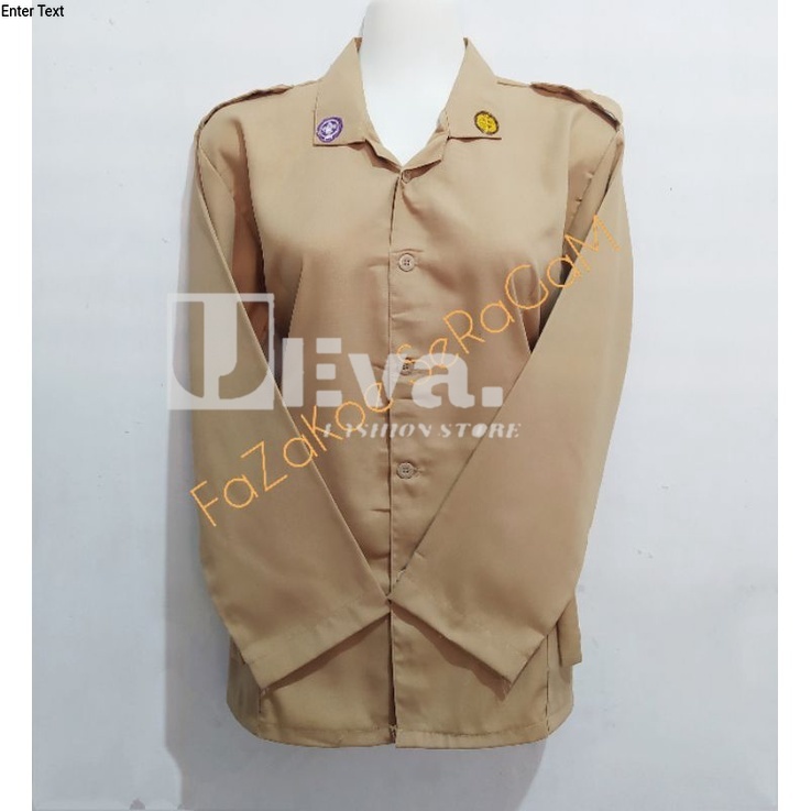Baju pramuka SD SMP SMA Lengan panjang (Perempuan) Bahan GS Seragam sekolah