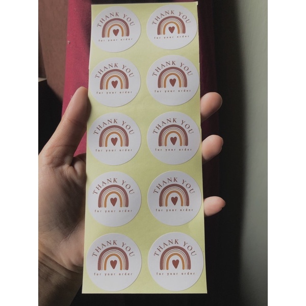 

(100pcs) STICKER THANK YOU AESTHETIC
