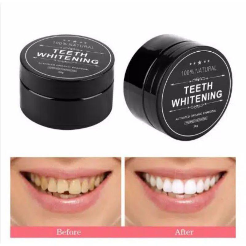 [ORIGINAL] PEMUTIH GIGI ALAMI / SUPER TEETH WHITENING ACTIVED CHARCOAL POWDER