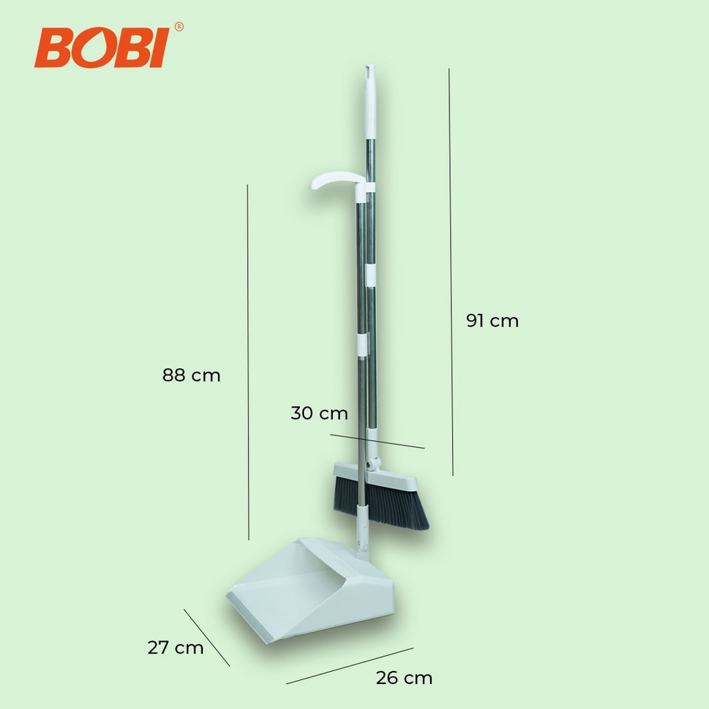 Set Sapu Pengki Panjang Alat Pembersih / Broom Set Dustpan / Sapu Pengki Set Merk BOBI