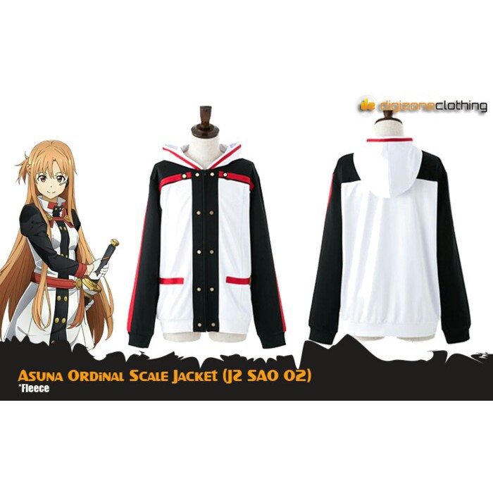 Jaket Anime Sword Art Online Asuna Cosplay Hoodie (JZ SAO 02)
