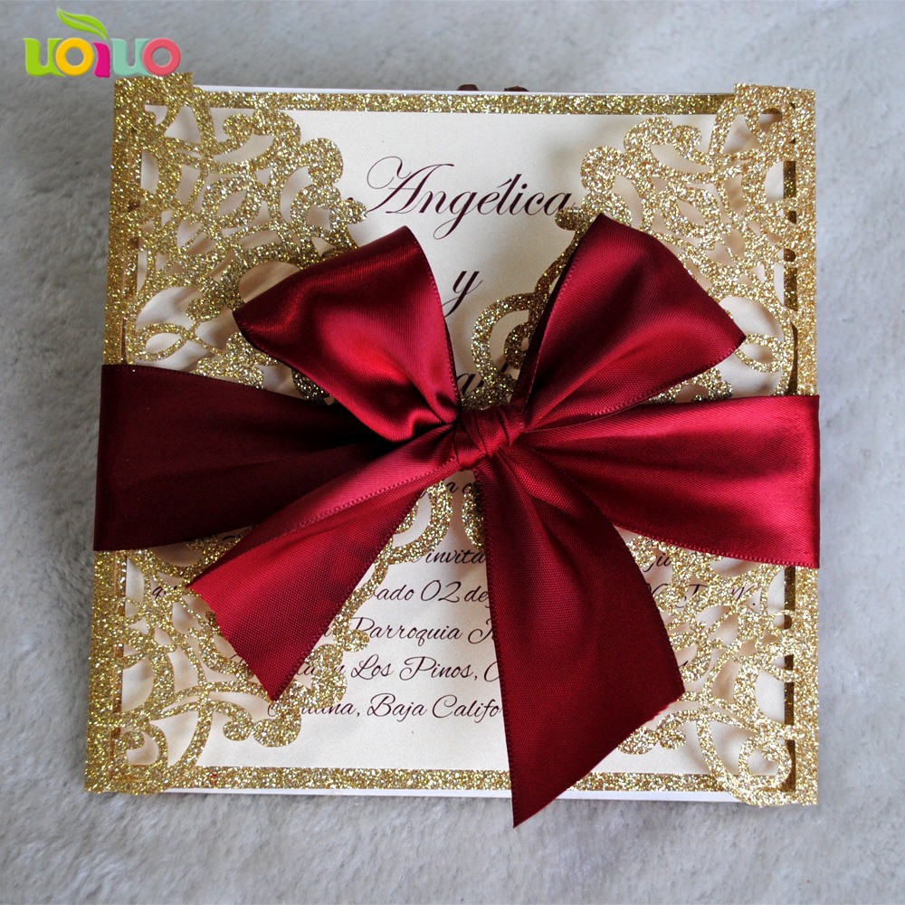 Goled decorations for invitations