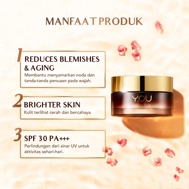 YOU Golden Age Illuminating Day Cream 30g |Skin Care Krim Wajah Anti Aging | SPF 30 PA+++ [TARABABYSTORE]