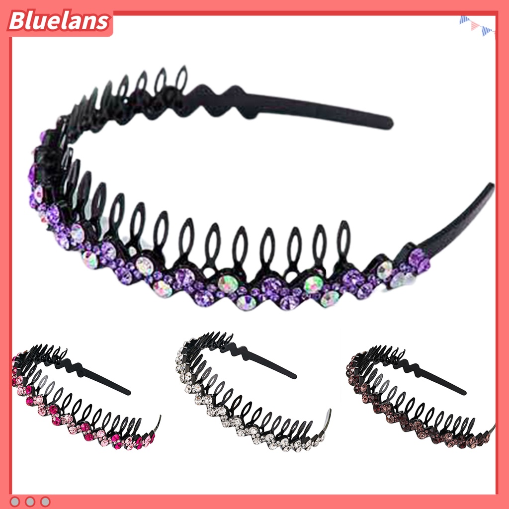 Bluelans Bando Desain Bunga Bahan Plastik Anti slip Untuk Wanita