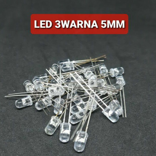 LAMPU LED 3WARNA 5MM LED KEDIP MERAH HIJAU BIRU