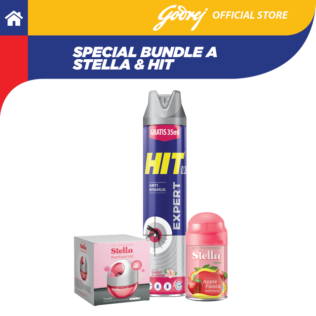 HIT Aerosol Expert Sweet Flower 415+35ml + Stella Car Parum'Ist Twist Petal Crush Pink 45gr + Stella