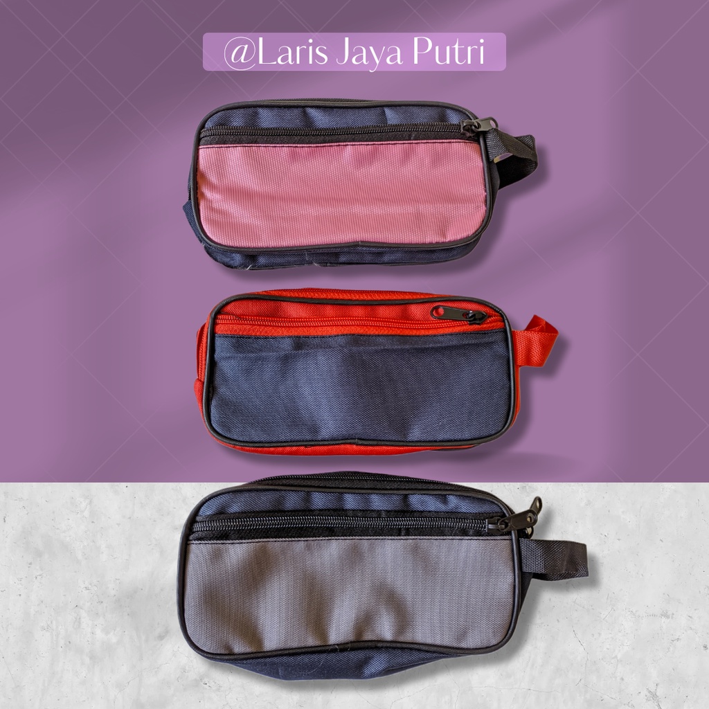 

Dompet Pensil Serbaguna Kanvas 21x11 x 4cm