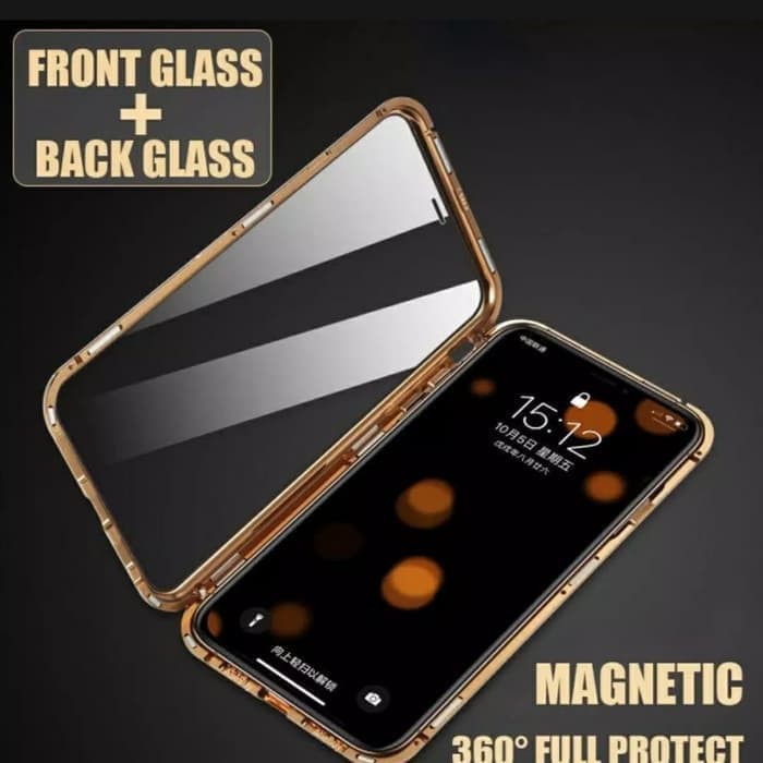 Case Depan Belakang Glass Premium Magnetic full cover iphone X