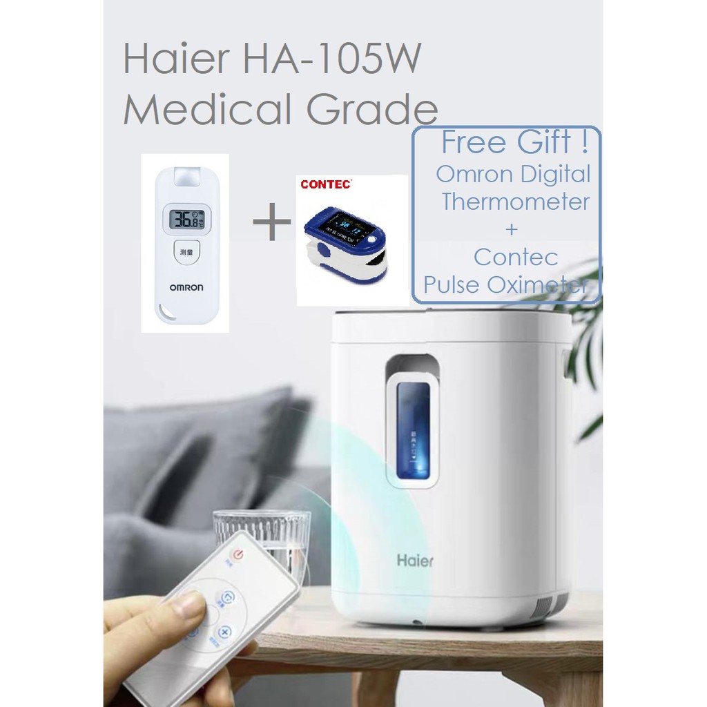 HAIER Oxygen Concentrator HA-105W (Medical Grade) & Carer CR-5PW Medical Oxygen Concentrator 5LPM