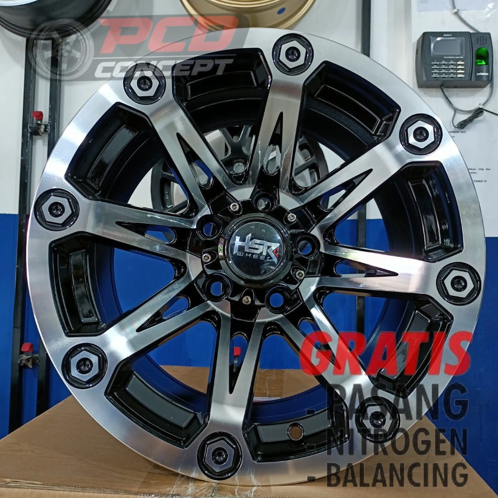 VELG MOBIL OFFROAD  R15 HSR KLEAK BUAT ALL NEW RUSH TERIOS XPANDER | HITAM POLISH