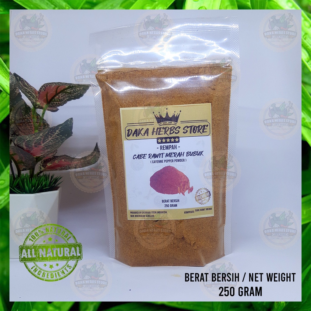 

Cabe Rawit Merah Bubuk/ Cayanne Pepper powder (250 gram)