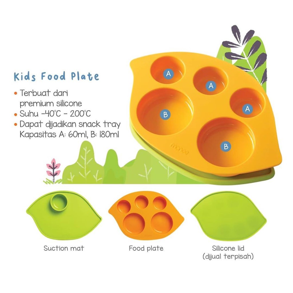 Monee Silicone Food Plate BPA Free