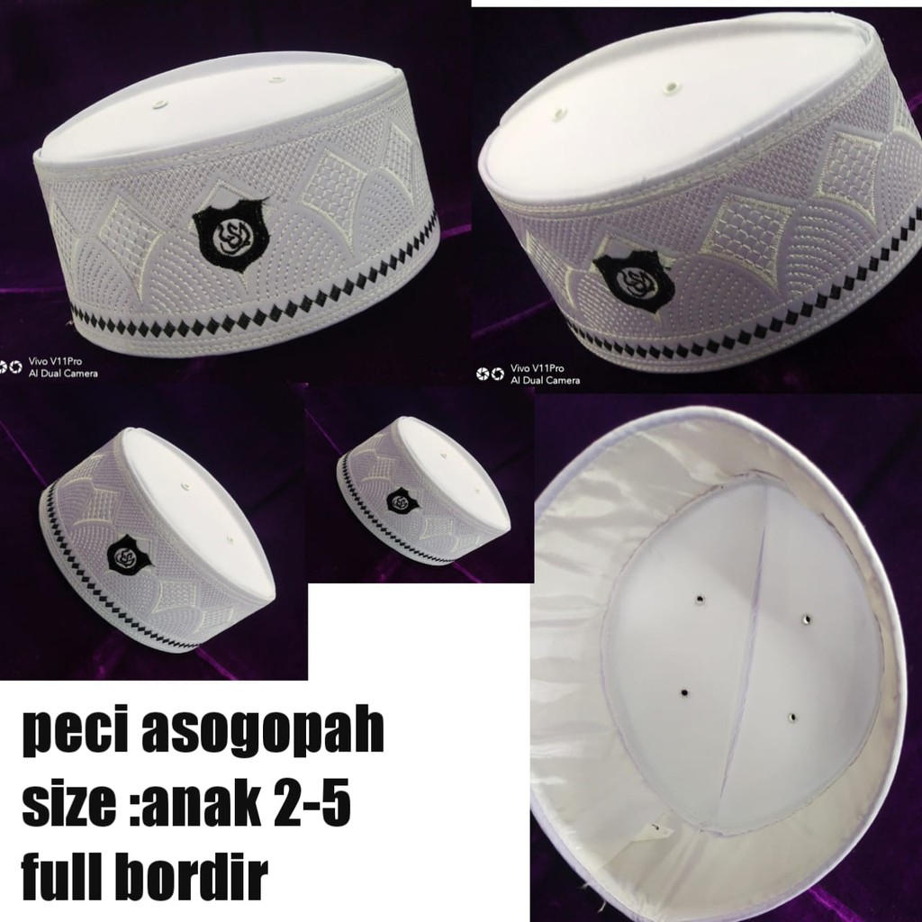 peci asogopah/full/bordir/harga/grosir