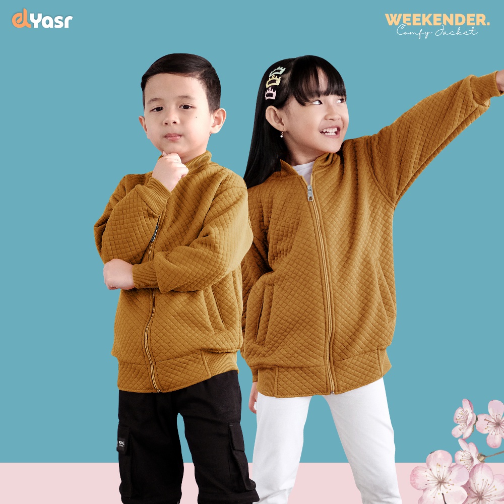 Kids Weekender Jacket l Diamond Knit l Jaket Anak Laki laki l Jaket Anak Perempuan