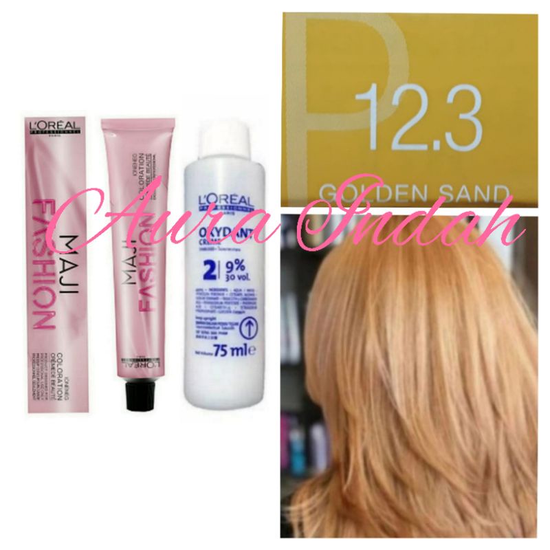 LOREAL MAJIFASHION NO. 12.3 GOLDEN SAND & OXYDANT 75ML