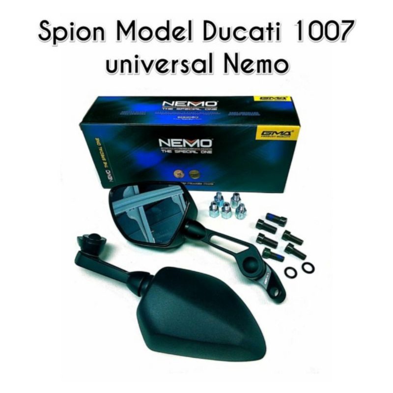 Spion Model Ducati 1007 Nemo Kaca cembung Nmax Aerox PCX ADV Universal Original Nemo