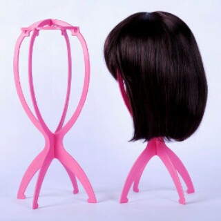 Hairclip Wig Stand warna Pink dan putih Ori Korea