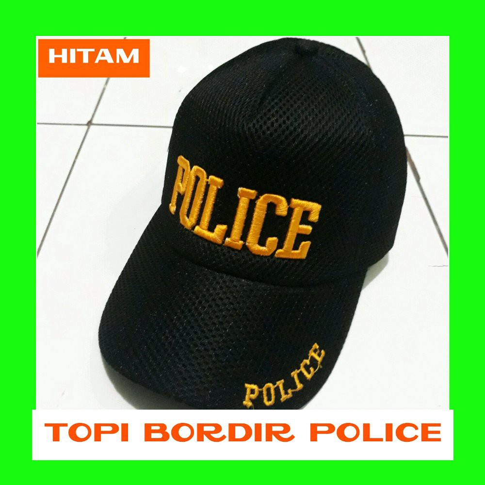 Nikmati Topi Jaring Bordir Police Hot Sale
