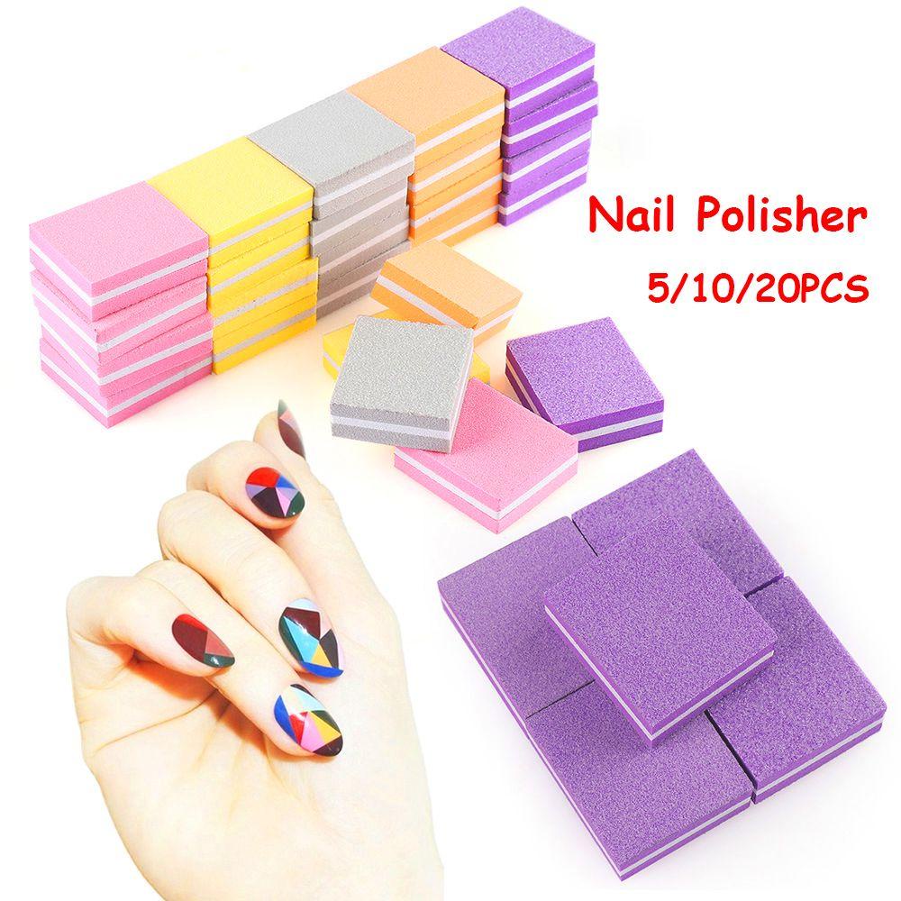 Suyo5 /10Pcs Nail Polisher Kecantikan Baru Dua Sisi Manicure Tool Polishing block